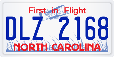 NC license plate DLZ2168