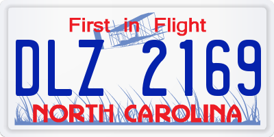NC license plate DLZ2169