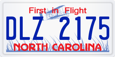 NC license plate DLZ2175