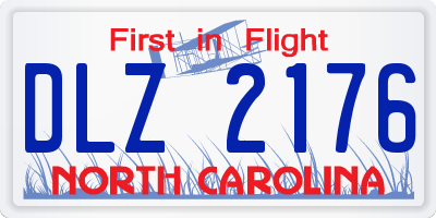 NC license plate DLZ2176