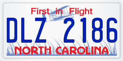 NC license plate DLZ2186
