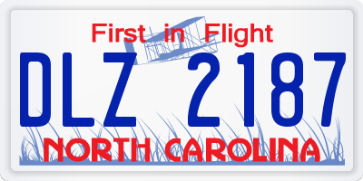 NC license plate DLZ2187