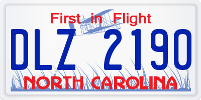 NC license plate DLZ2190