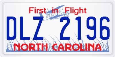 NC license plate DLZ2196