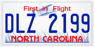 NC license plate DLZ2199