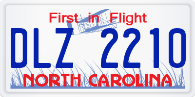 NC license plate DLZ2210