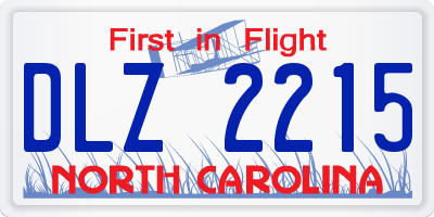 NC license plate DLZ2215