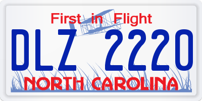 NC license plate DLZ2220