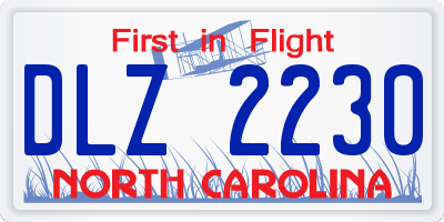 NC license plate DLZ2230