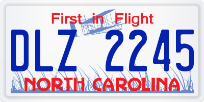 NC license plate DLZ2245