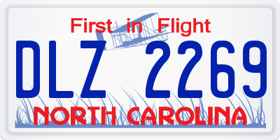 NC license plate DLZ2269