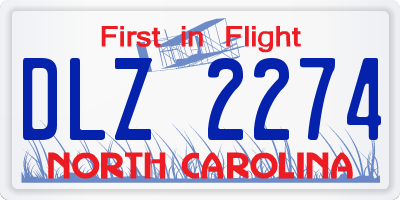 NC license plate DLZ2274