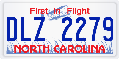 NC license plate DLZ2279