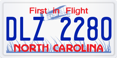 NC license plate DLZ2280