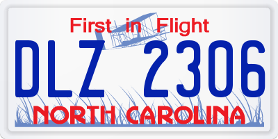 NC license plate DLZ2306