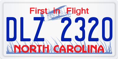 NC license plate DLZ2320