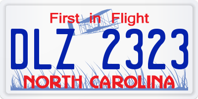 NC license plate DLZ2323
