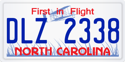 NC license plate DLZ2338