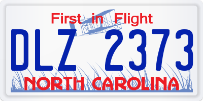 NC license plate DLZ2373