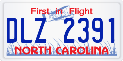 NC license plate DLZ2391
