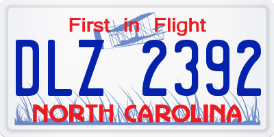 NC license plate DLZ2392