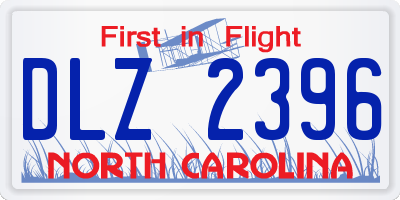 NC license plate DLZ2396