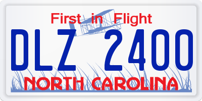 NC license plate DLZ2400