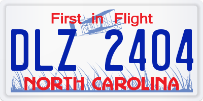 NC license plate DLZ2404