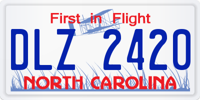 NC license plate DLZ2420
