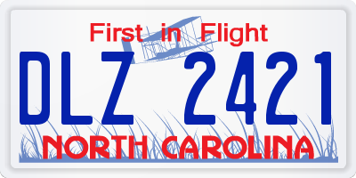 NC license plate DLZ2421