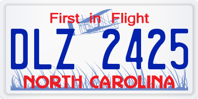 NC license plate DLZ2425