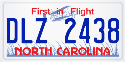 NC license plate DLZ2438