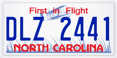 NC license plate DLZ2441