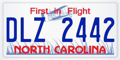 NC license plate DLZ2442