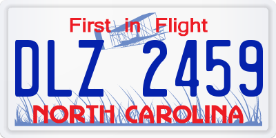 NC license plate DLZ2459