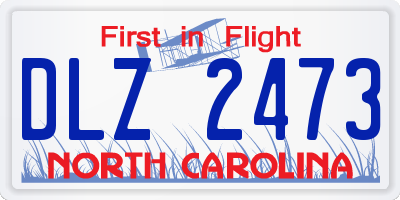 NC license plate DLZ2473