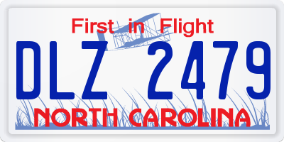 NC license plate DLZ2479