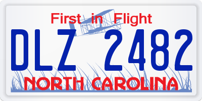 NC license plate DLZ2482