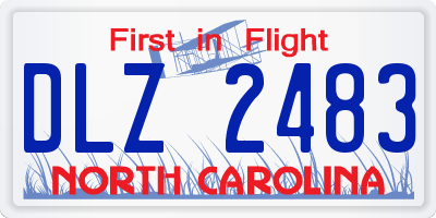 NC license plate DLZ2483