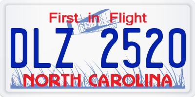 NC license plate DLZ2520