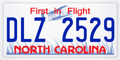 NC license plate DLZ2529