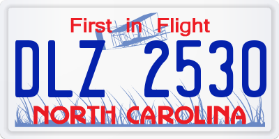 NC license plate DLZ2530