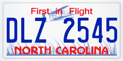 NC license plate DLZ2545