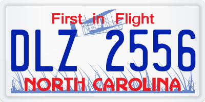 NC license plate DLZ2556