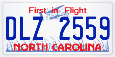 NC license plate DLZ2559