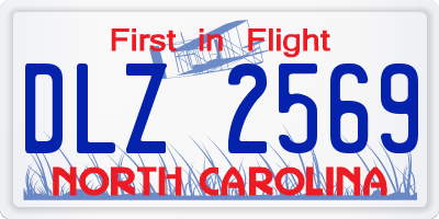 NC license plate DLZ2569