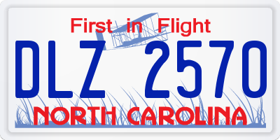 NC license plate DLZ2570