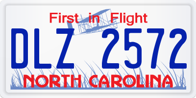 NC license plate DLZ2572
