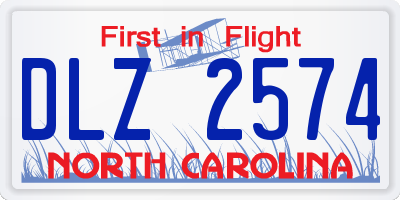 NC license plate DLZ2574