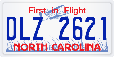 NC license plate DLZ2621